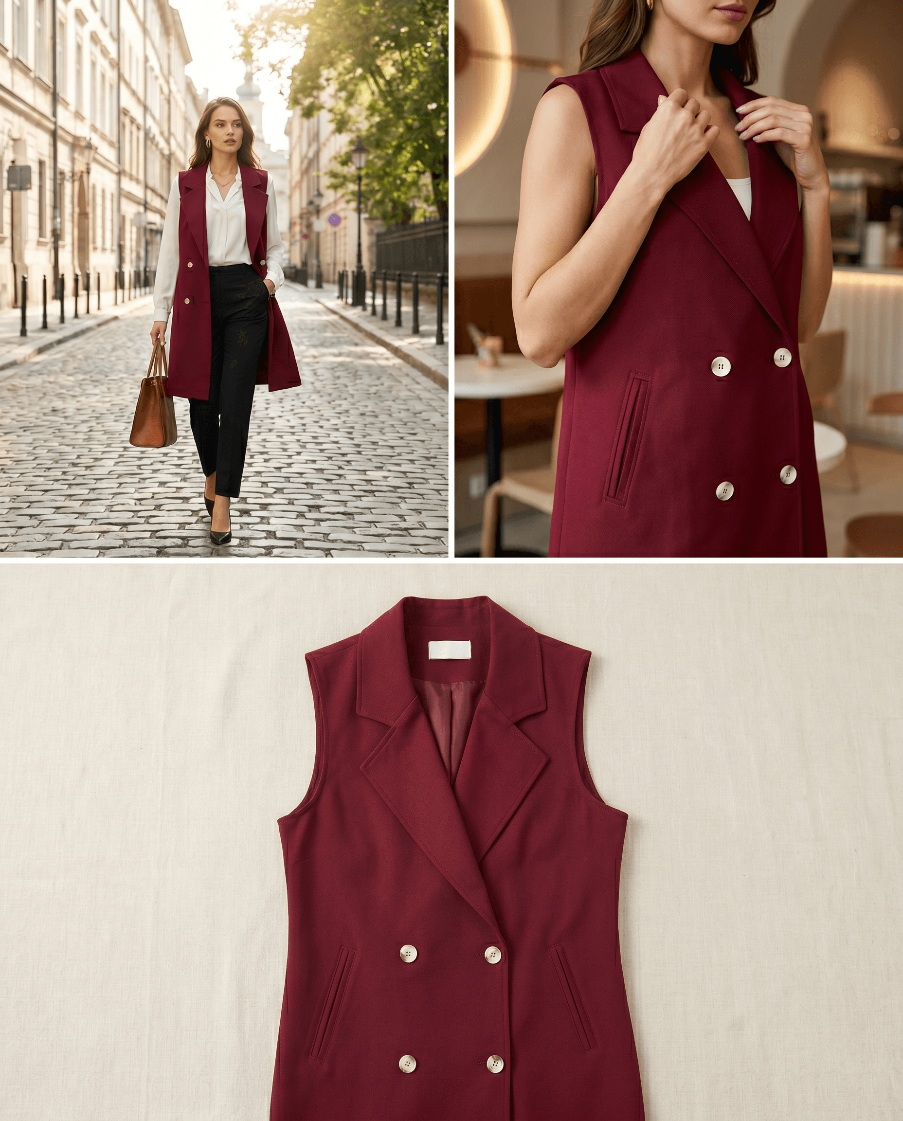 Bangkok Long Blazer Burgundy