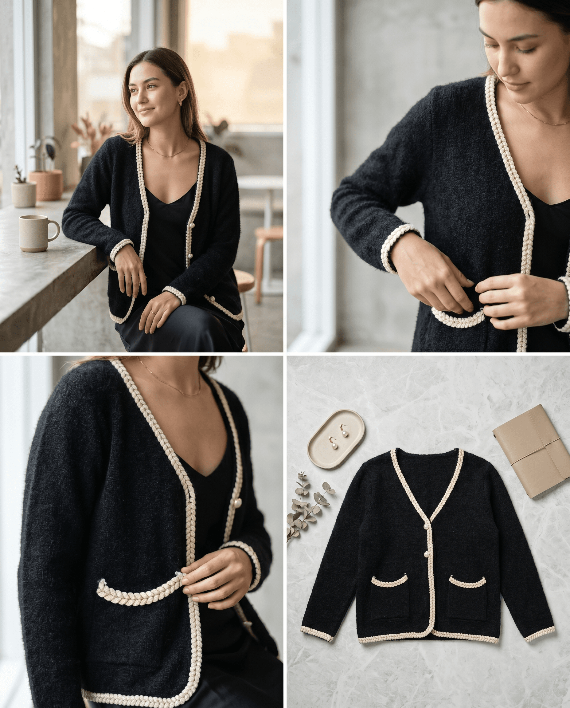 Fuzzy Black Blazer