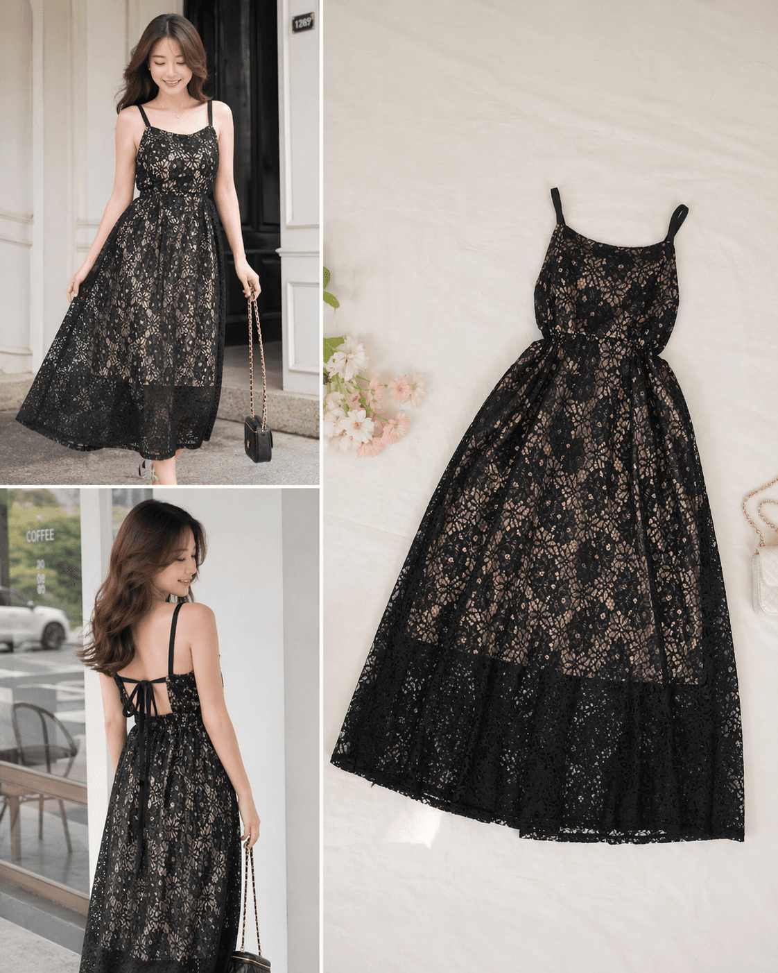 Black Long Balloon Dress