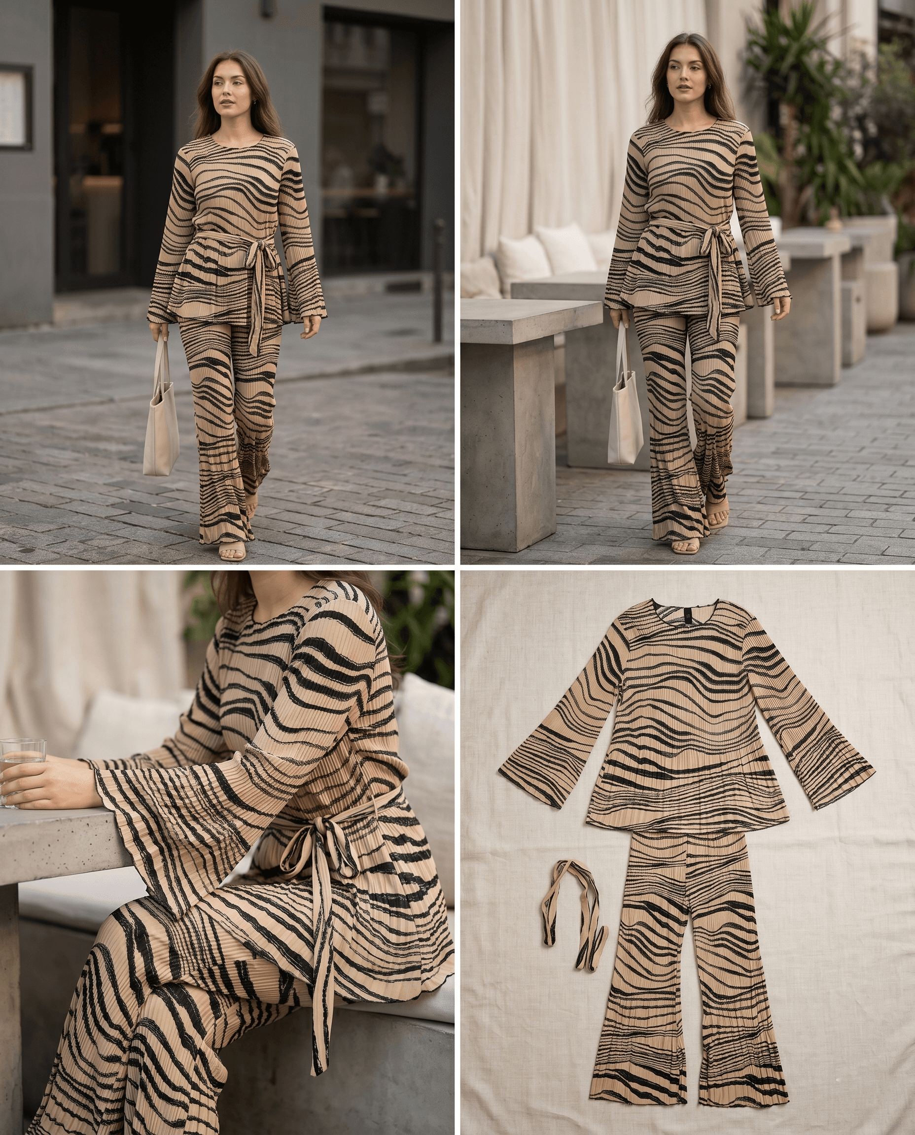 Eve Fashion Brown Zebra Set
