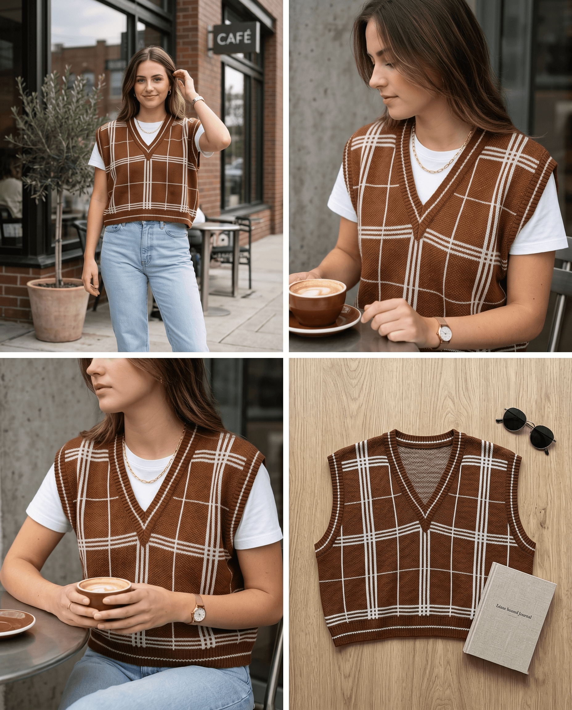 Mocha Knitted Vest