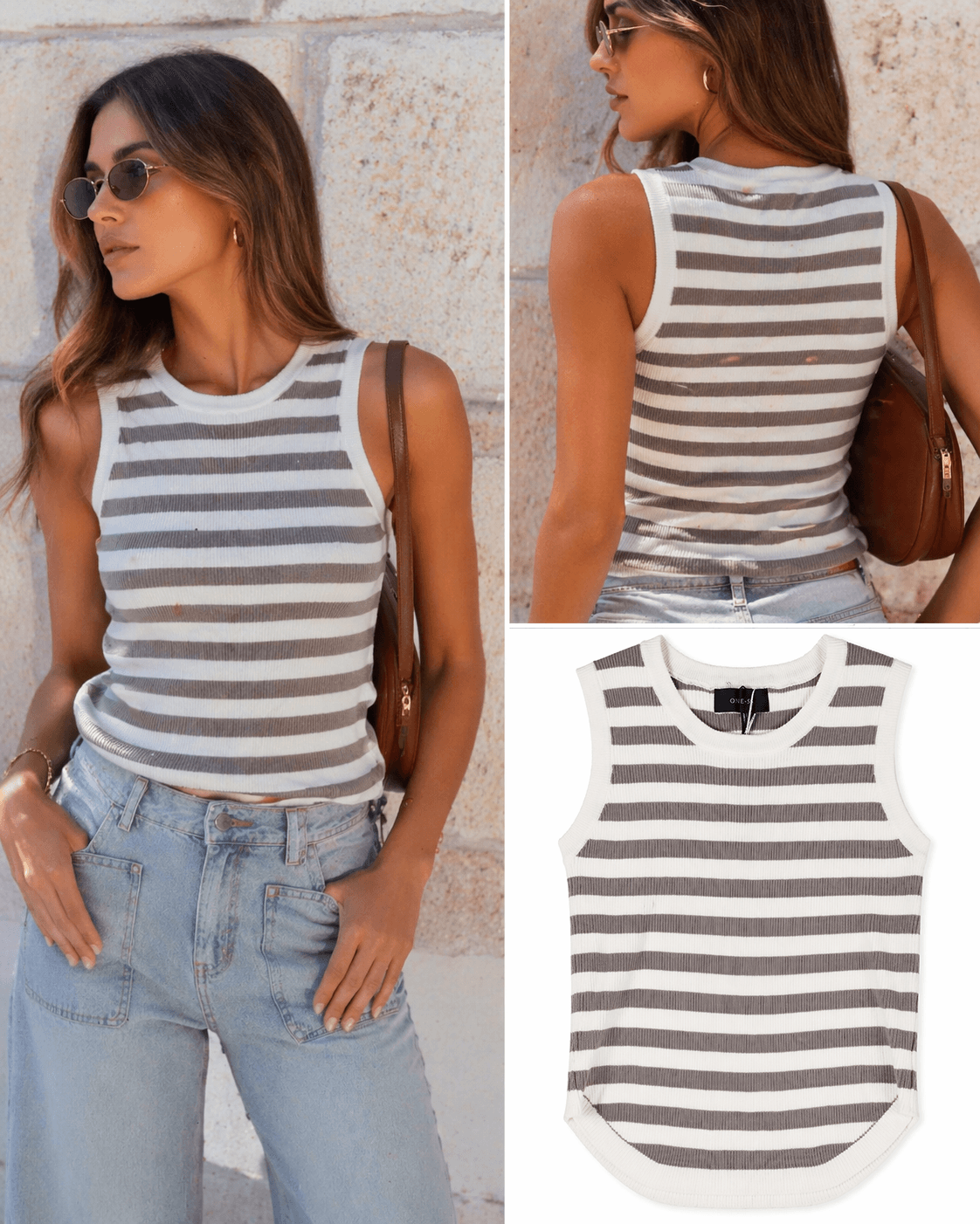 Mocha Stripes Top